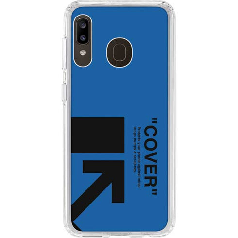 Black and Blue Arrows Galaxy A20 Clear Case