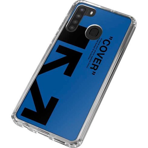 Black and Blue Arrows Galaxy A21 Clear Case