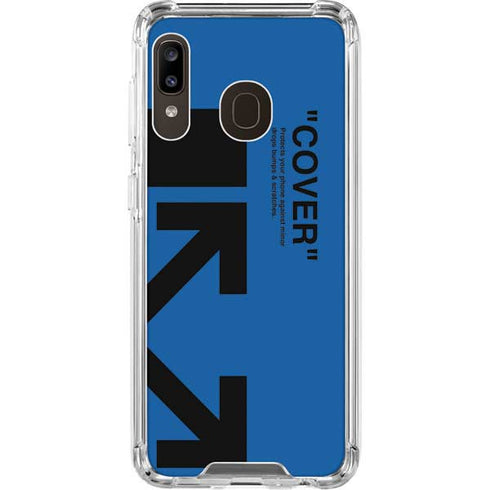 Black and Blue Arrows Galaxy A30 Clear Case