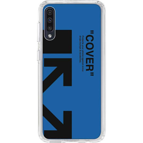 Black and Blue Arrows Galaxy A50 Clear Case