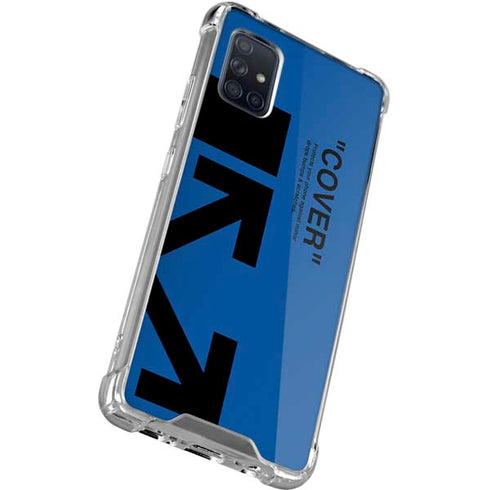 Black and Blue Arrows Galaxy A71 5G Clear Case
