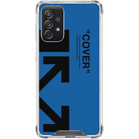Black and Blue Arrows Galaxy A72 5G Clear Case
