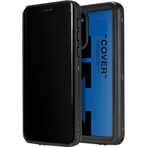 Black and Blue Arrows Galaxy S20 Waterproof Case