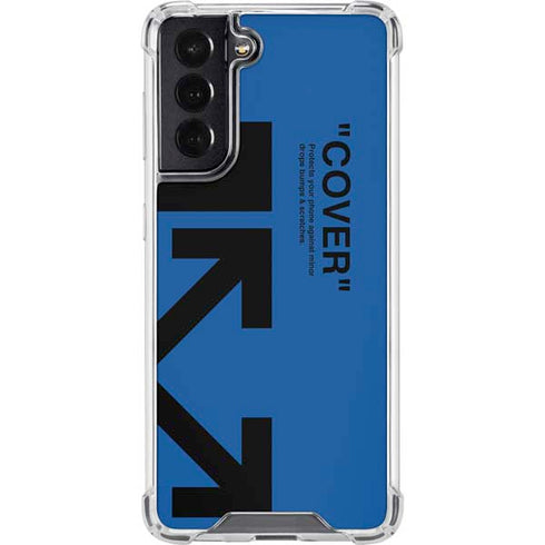 Black and Blue Arrows Galaxy S22 Clear Case