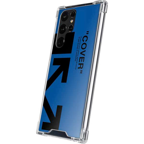 Black and Blue Arrows Galaxy S22 Ultra Clear Case