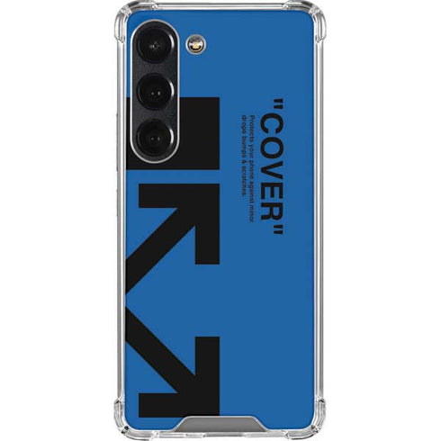 Black and Blue Arrows Galaxy S23 Clear Case