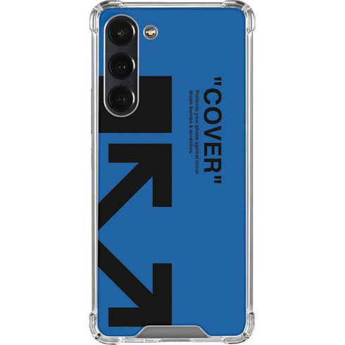 Black and Blue Arrows Galaxy S23 Plus Clear Case