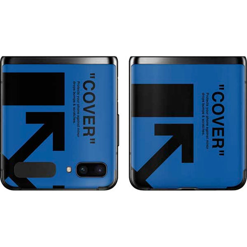 Black and Blue Arrows Galaxy Z Flip Skin