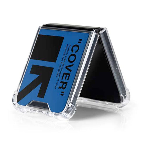 Black and Blue Arrows Galaxy Z Flip5 5G Clear Case
