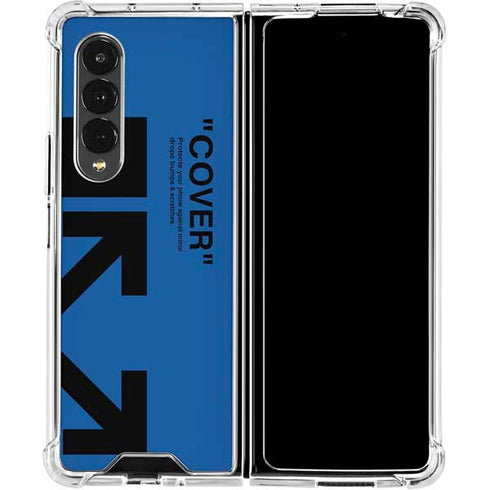 Black and Blue Arrows Galaxy Z Fold4 5G Clear Case