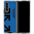 Black and Blue Arrows Galaxy Z Fold4 5G Clear Case