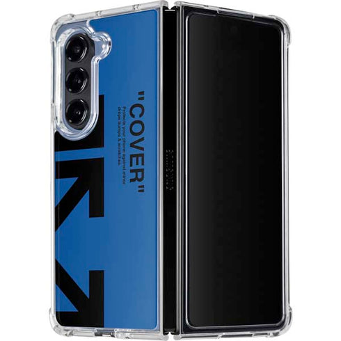 Black and Blue Arrows Galaxy Z Fold5 5G Clear Case