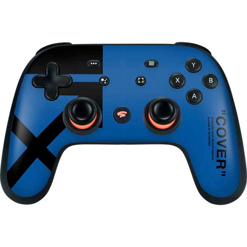 Black and Blue Arrows Google Stadia Controller Skin
