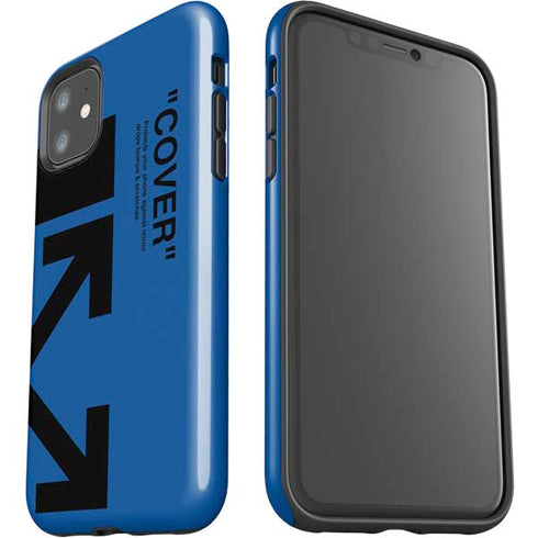 Black and Blue Arrows iPhone 11 Impact Case