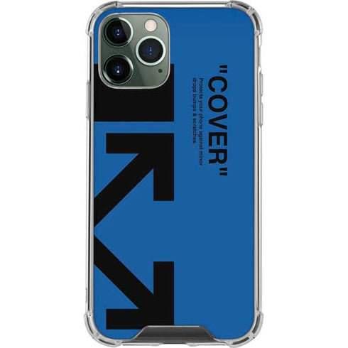 Black and Blue Arrows iPhone 12 Pro Clear Case
