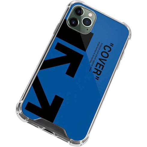 Black and Blue Arrows iPhone 12 Pro Max Clear Case