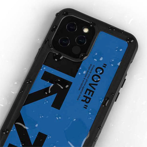 Black and Blue Arrows iPhone 12 Pro Waterproof Case