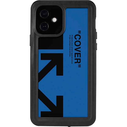 Black and Blue Arrows iPhone 12 Waterproof Case