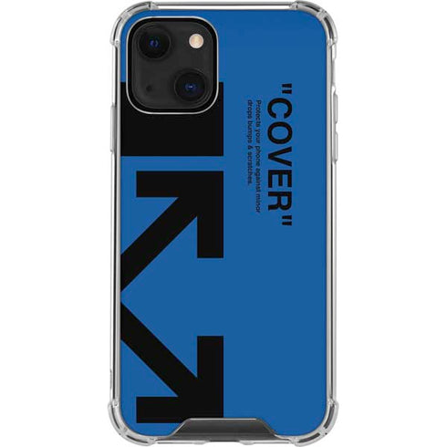Black and Blue Arrows iPhone 14 Plus Clear Case