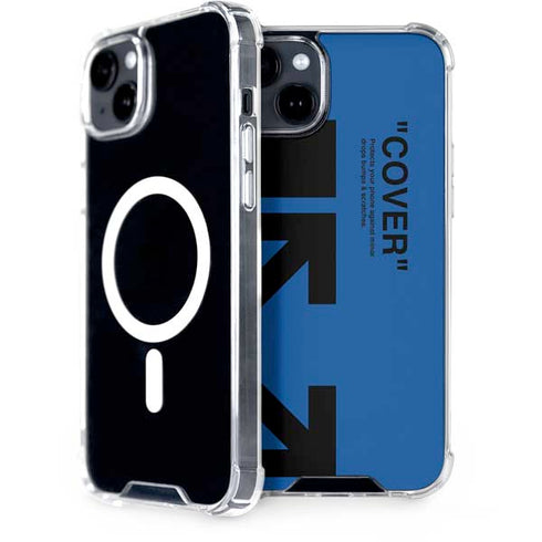 Black and Blue Arrows iPhone 15 Plus MagSafe Case