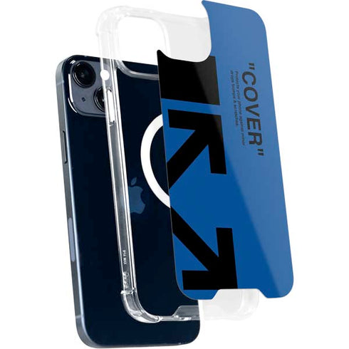 Black and Blue Arrows iPhone 14 Plus MagSafe Case