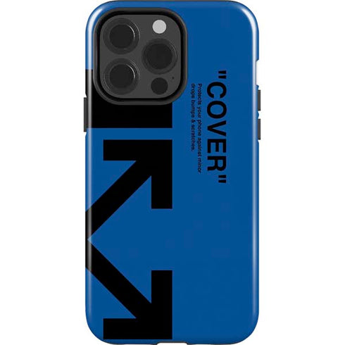 Black and Blue Arrows iPhone 15 Pro Impact Case