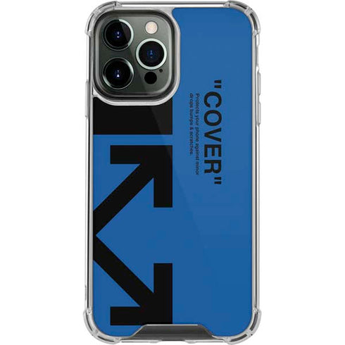 Black and Blue Arrows iPhone 14 Pro Max Clear Case
