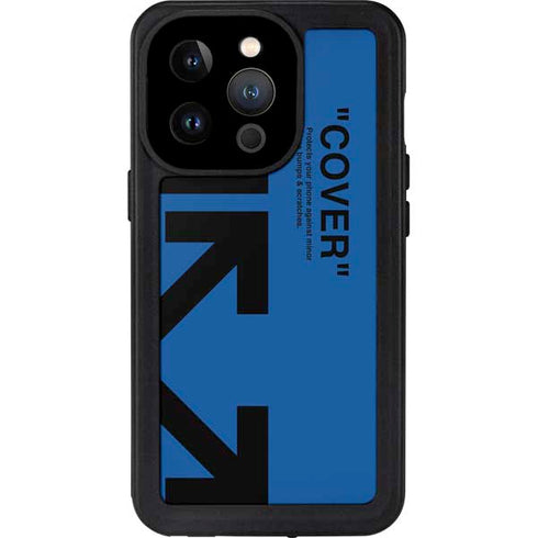 Black and Blue Arrows iPhone 14 Pro Waterproof Case
