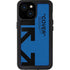 Black and Blue Arrows iPhone 15 Waterproof Case
