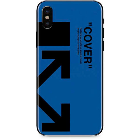 Black and Blue Arrows iPhone X Skin