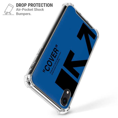 Black and Blue Arrows iPhone XR Clear Case