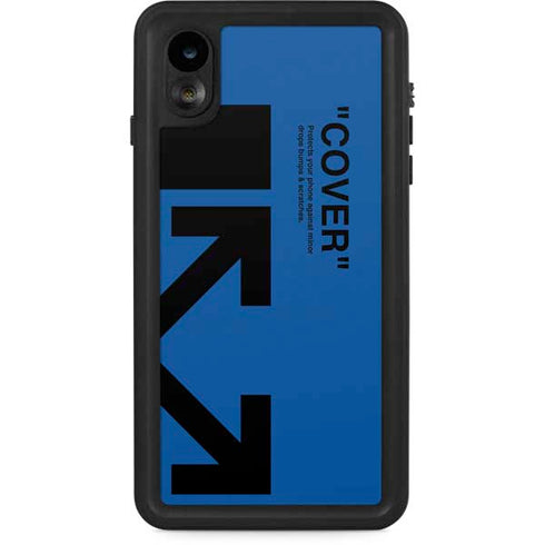Black and Blue Arrows iPhone XR Waterproof Case