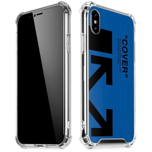 Black and Blue Arrows iPhone XS Max Clear Case