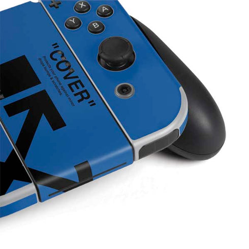 Black and Blue Arrows Nintendo Switch OLED (2021) Skin
