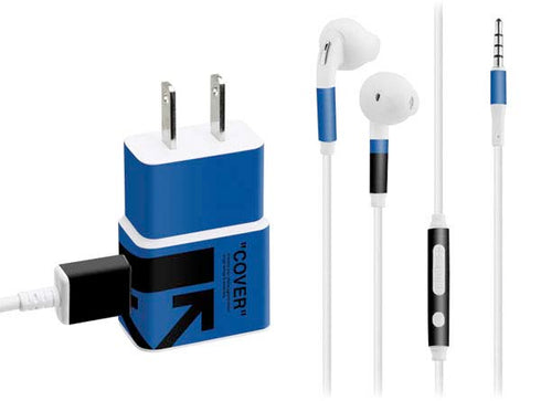Black and Blue Arrows Phone Charger Skin