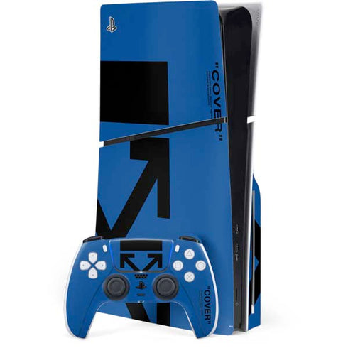 Black and Blue Arrows PS5 Slim Disk Bundle Skin