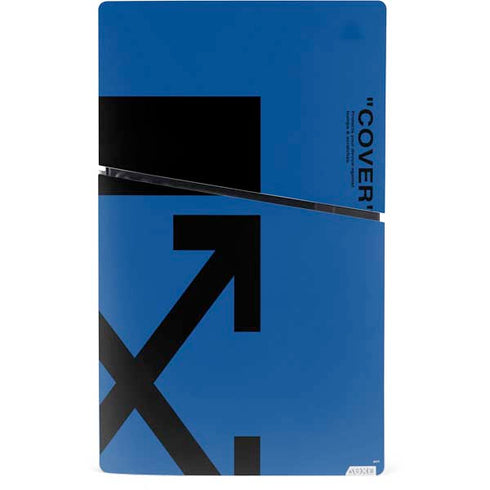 Black and Blue Arrows PS5 Slim Digital Edition Console Skin