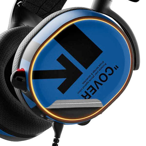Black and Blue Arrows SteelSeries Arctis 5 Skin