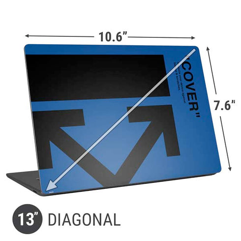 Black and Blue Arrows Universal Laptop 13in (10.6 x 7.6in) Skin