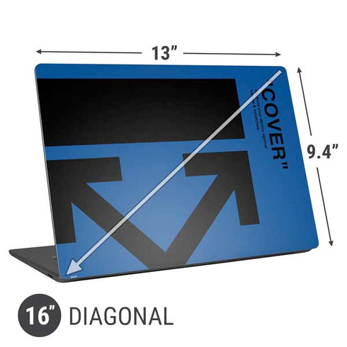 Black and Blue Arrows Universal Laptop 16in (13 x 9.4in) Skin