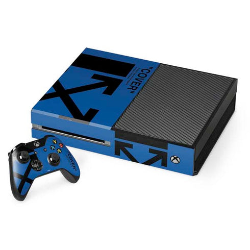 Black and Blue Arrows Xbox One Console and Controller Bundle Skin