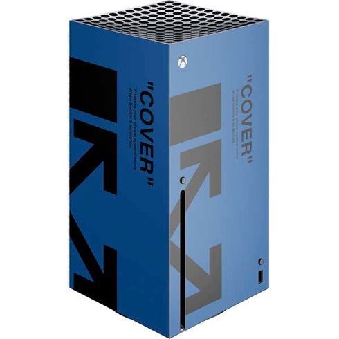Black and Blue Arrows Xbox Series X Console Skin