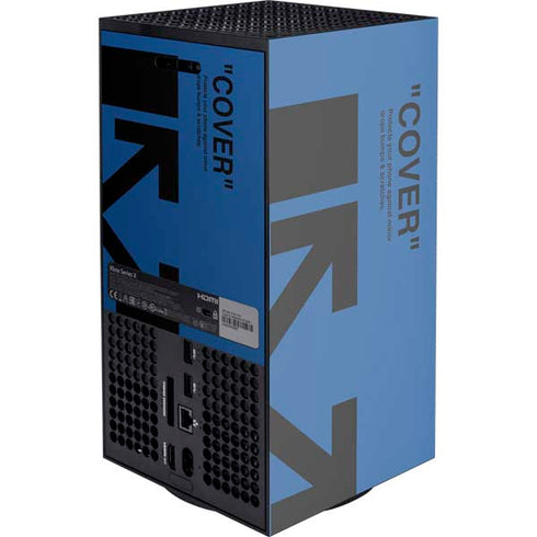 Black and Blue Arrows Xbox Series X Console Skin