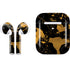 Black and Gold Scattered Marble Apple AirPods 2 Skin