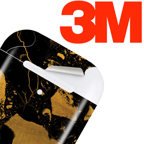 Black and Gold Scattered Marble Apple AirPods 2 Skin