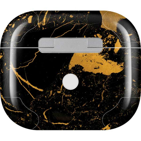 Black and Gold Scattered Marble Apple AirPods (3rd Gen 2021) Skin