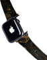 Black and Gold Scattered Marble Apple Watch Band 42-44mm