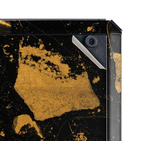 Black and Gold Scattered Marble Cooler Master MasterBox Q300L Mini Tower Skin