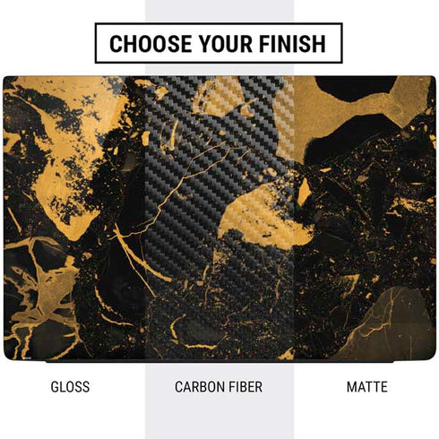 Black and Gold Scattered Marble Dell Vostro Skin