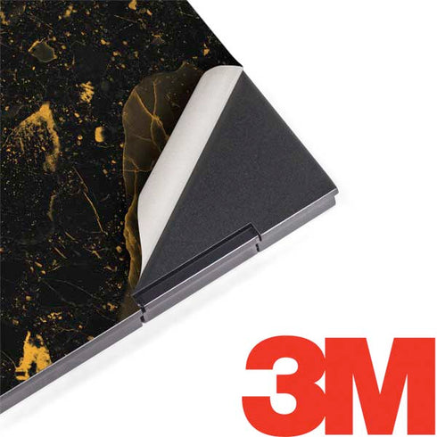 Black and Gold Scattered Marble HP Envy Skin